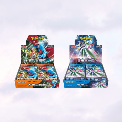 Japanese Pokémon Ancient Roar and Future Flash Booster Box Bundle