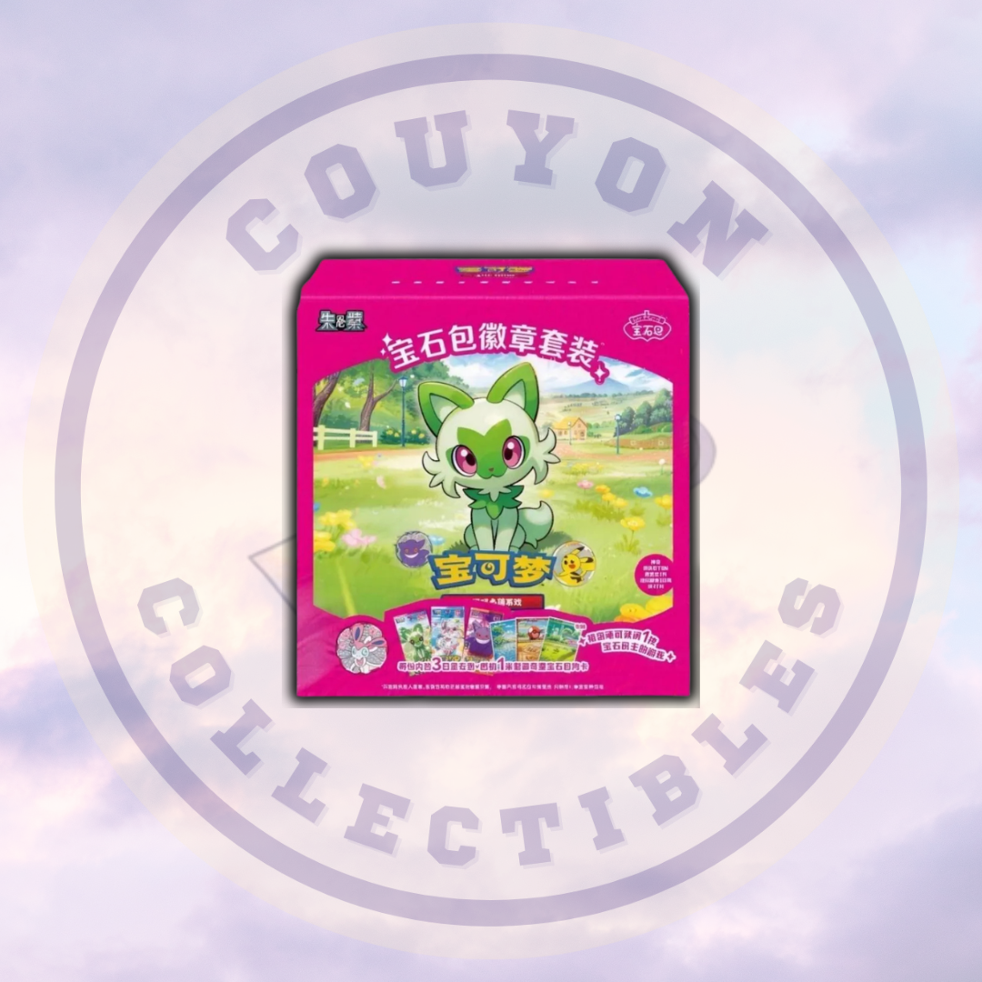 Simplified Chinese Pokémon Gem Pack Badge Set